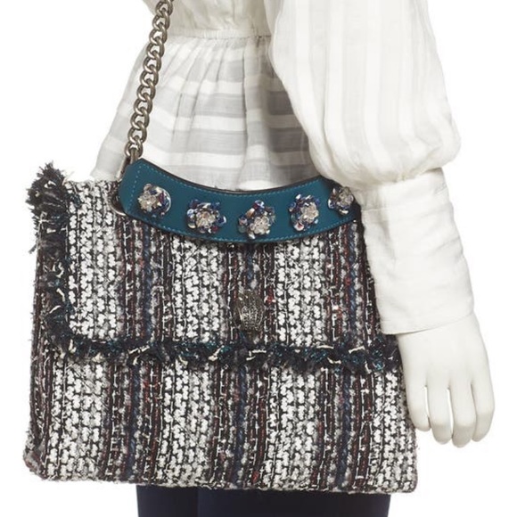 Authentic KURT GEIGER LONDON TWEED/leather Crosby - Picture 4 of 16